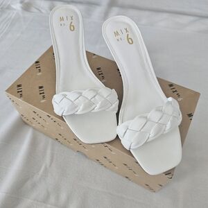 Sandale à talon, blanche, 8M